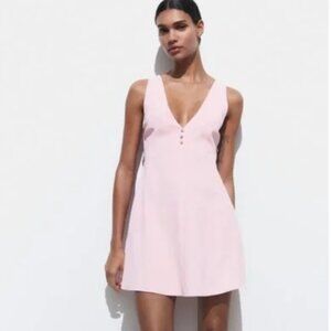 ZARA Jewel Button Pinafore Dress